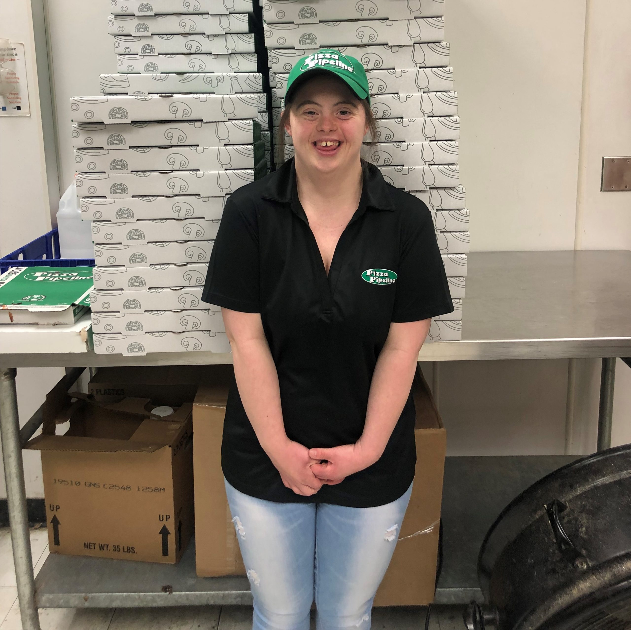 Laura, employed at Pizza Pipeline in Spokane